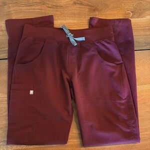 Figs Cade Scrub Pants Burgundy XS
